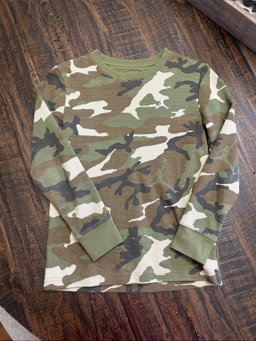 Jordan Boys' Camo Thermal Long Sleeve Top - Green/Olive